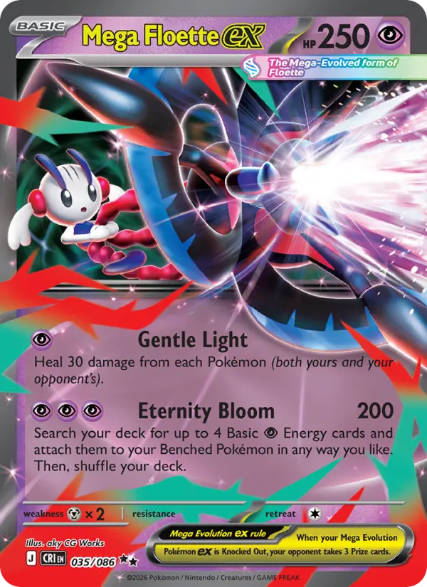 Losse Pokémonkaart 035/086 - Mega Floette ex - Chaos Rising - [Double rare]