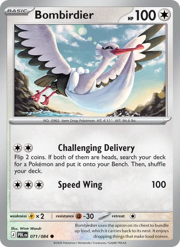 Losse Pokémonkaart 071/084 - Bombirdier - Pitch Black - [Common]