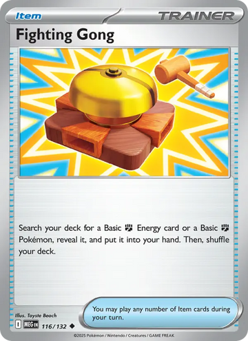 Losse Pokémonkaart 116/132 - Fighting Gong - Mega Evolution - [Uncommon]