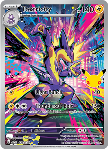 Losse Pokémonkaart 134/128 - Toxtricity - 30th Celebration - [Illustration rare]