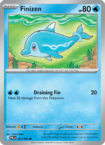 Losse Pokémonkaart 021/084 - Finizen - Pitch Black - [Common] - Reverse Holo