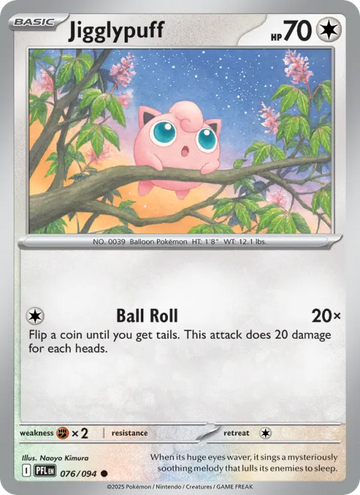 Losse Pokémonkaart 076/094 - Jigglypuff - Phantasmal Flames - [Common]