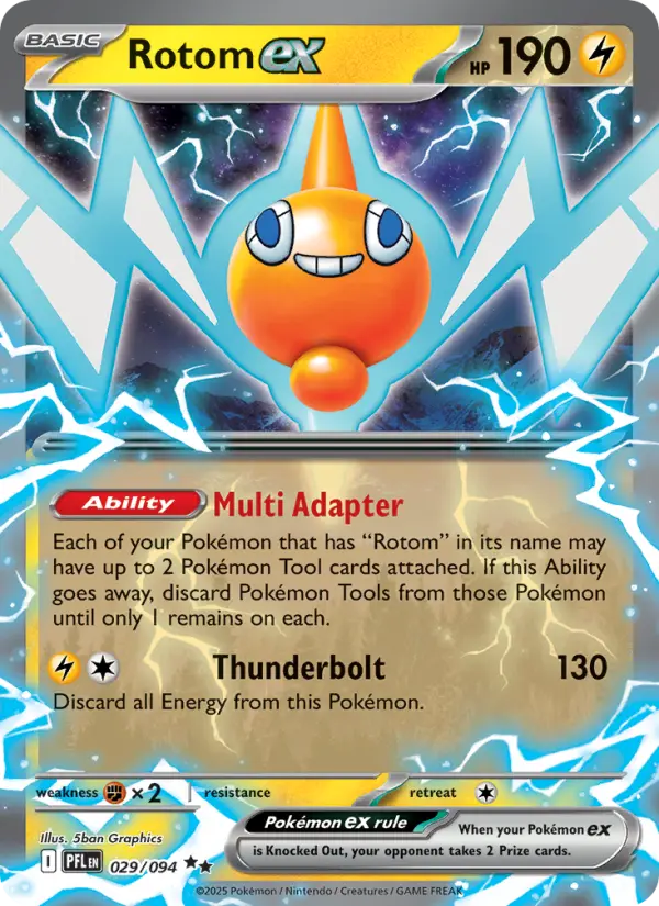 Losse Pokémonkaart 029/094 - Rotom ex - Phantasmal Flames - [Double rare]