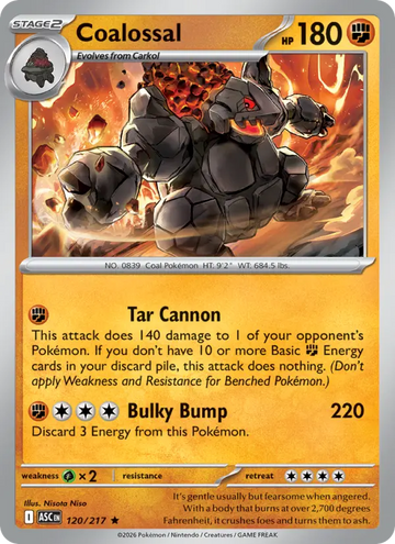 Losse Pokémonkaart 120/217 - Coalossal - Ascended Heroes - [Rare]