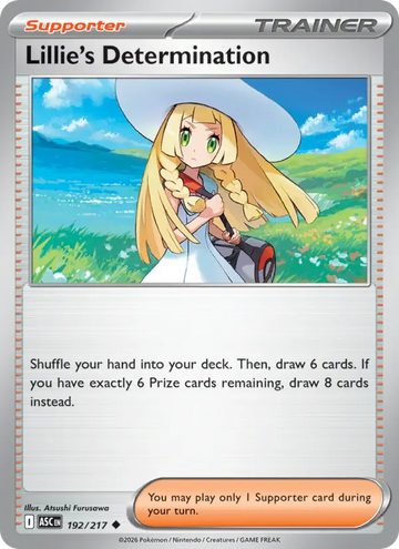 Losse Pokémonkaart 192/217 - Lillie's Determination - Ascended Heroes - [Uncommon]