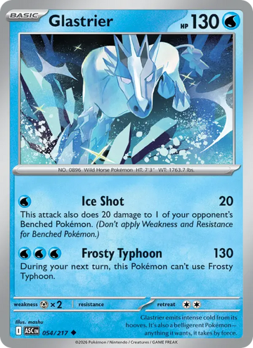 Losse Pokémonkaart 054/217 - Glastrier - Ascended Heroes - [Uncommon]