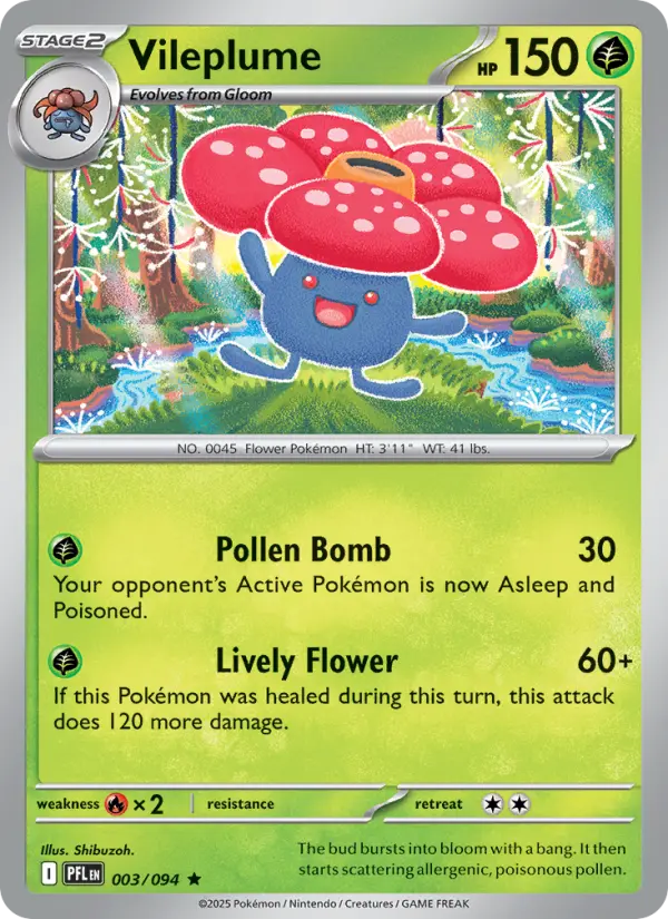 Losse Pokémonkaart 003/094 - Vileplume - Phantasmal Flames - [Rare]