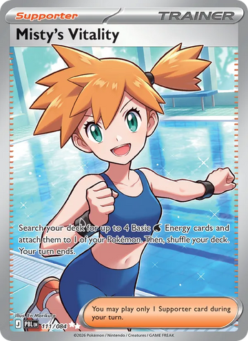 Losse Pokémonkaart 111/084 - Misty's Vitality - Pitch Black - [Ultra Rare]