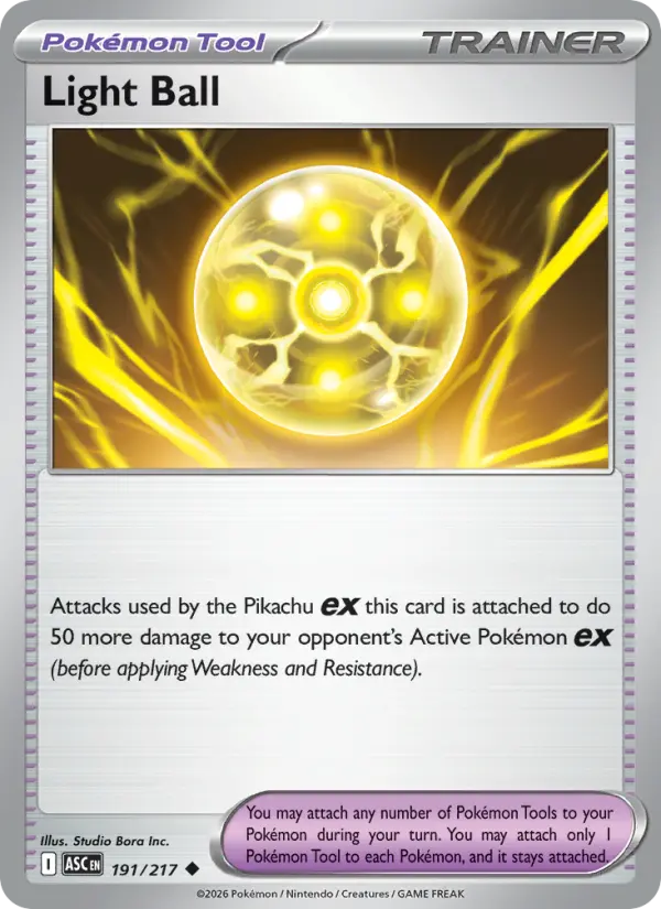 Losse Pokémonkaart 191/217 - Light Ball - Ascended Heroes - [Uncommon]