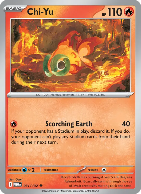 Losse Pokémonkaart 031/132 - Chi-Yu - Mega Evolution - [Uncommon]
