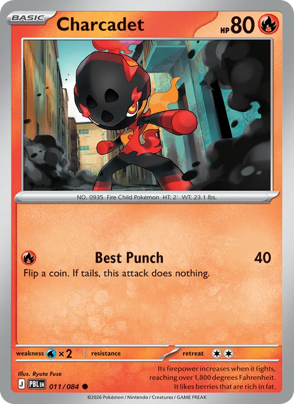 Losse Pokémonkaart 011/084 - Charcadet - Pitch Black - [Common]