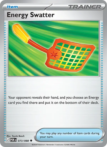 Losse Pokémonkaart 073/088 - Energy Swatter - Perfect Order - [Uncommon]