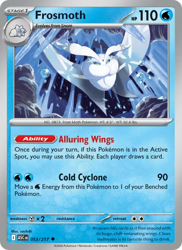 Losse Pokémonkaart 053/217 - Frosmoth - Ascended Heroes - [Uncommon] - Friendball Reverse Holo