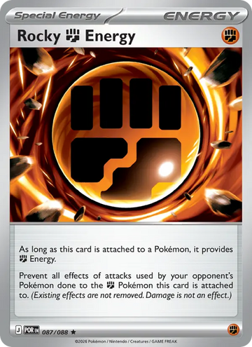 Losse Pokémonkaart 087/088 - Rocky Fighting Energy - Perfect Order - [Rare]