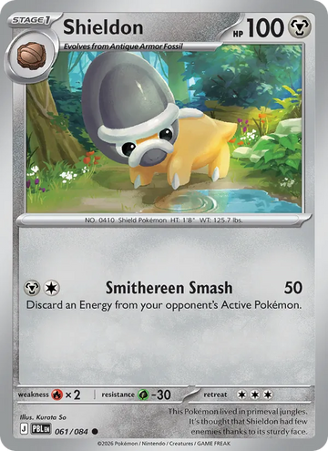 Losse Pokémonkaart 061/084 - Shieldon - Pitch Black - [Common]