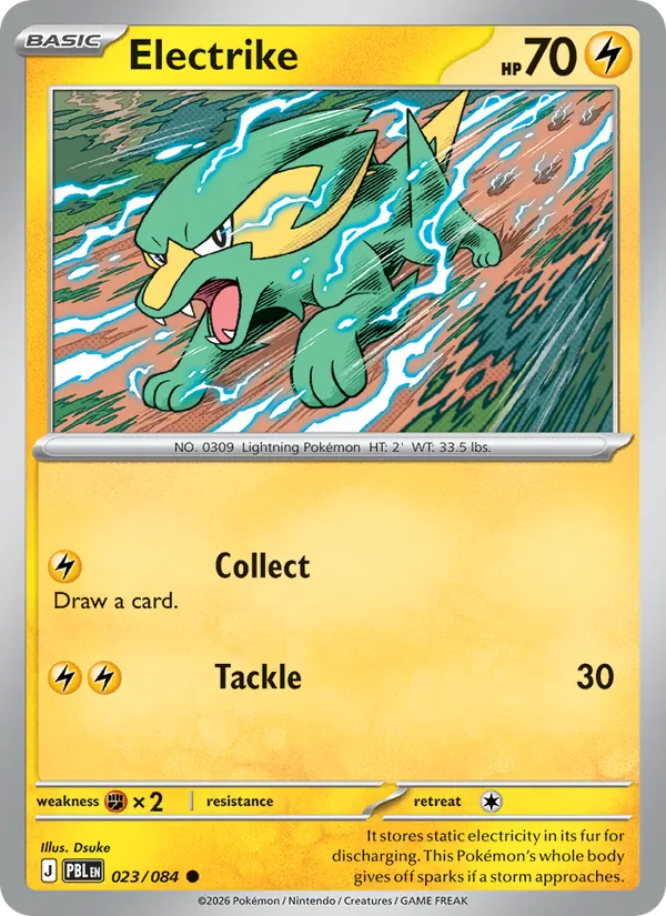 Losse Pokémonkaart 023/084 - Electrike - Pitch Black - [Common]