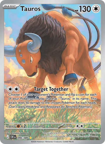 Losse Pokémonkaart 096/086 - Tauros - Chaos Rising - [Illustration rare]