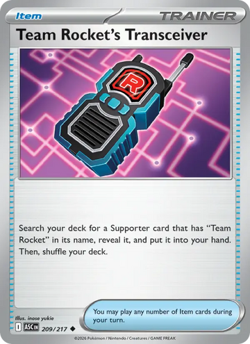 Losse Pokémonkaart 209/217 - Team Rocket's Transceiver - Ascended Heroes - [Uncommon] - Reverse Holo