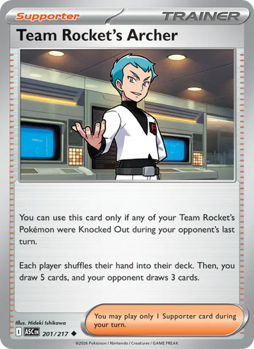 Losse Pokémonkaart 201/217 - Team Rocket's Archer - Ascended Heroes - [Uncommon] - Reverse Holo