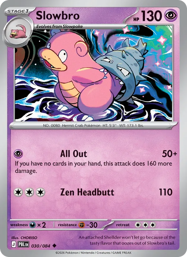 Losse Pokémonkaart 030/084 - Slowbro - Pitch Black - [Uncommon]