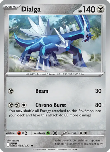 Losse Pokémonkaart 095/132 - Dialga - Mega Evolution - [Rare]