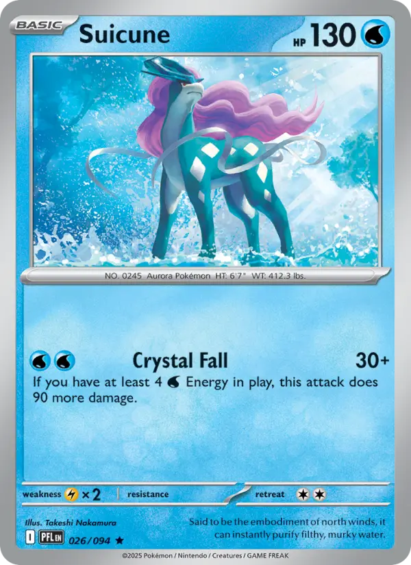 Losse Pokémonkaart 026/094 - Suicune - Phantasmal Flames - [Rare]