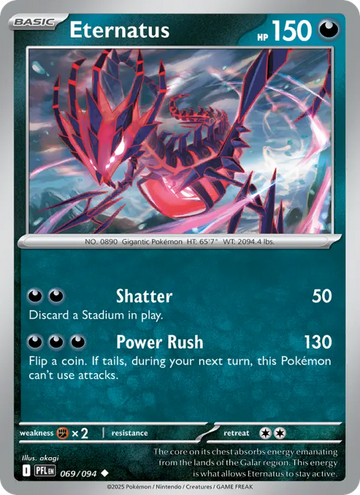 Losse Pokémonkaart 069/094 - Eternatus - Phantasmal Flames - [Uncommon]