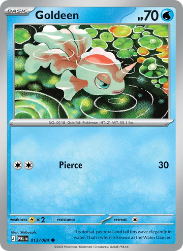 Losse Pokémonkaart 013/084 - Goldeen - Pitch Black - [Common]