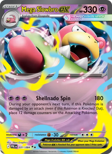Losse Pokémonkaart 031/084 - Mega Slowbro ex - Pitch Black - [Double rare]
