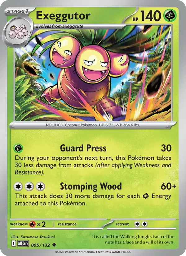 Losse Pokémonkaart 005/132 - Exeggutor - Mega Evolution - [Uncommon]