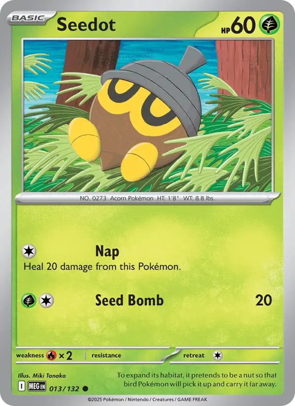 Losse Pokémonkaart 013/132 - Seedot - Mega Evolution - [Common]