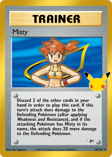 Losse Pokémonkaart 18/132 - Misty - 30th Celebration: Classic Collection - [Classic Collection]