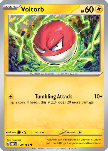 100/165 - Voltorb - [Common] - Reverse Holo