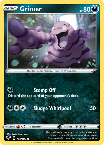 100/189 - Grimer - [Common] - Reverse Holo