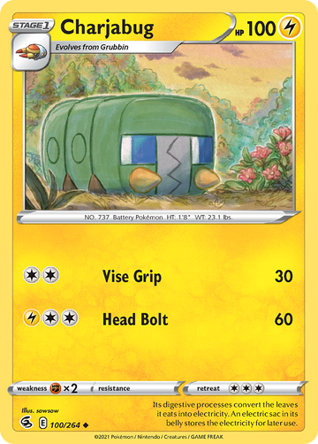 100/264 - Charjabug - Reverse Holo - [Uncommon]