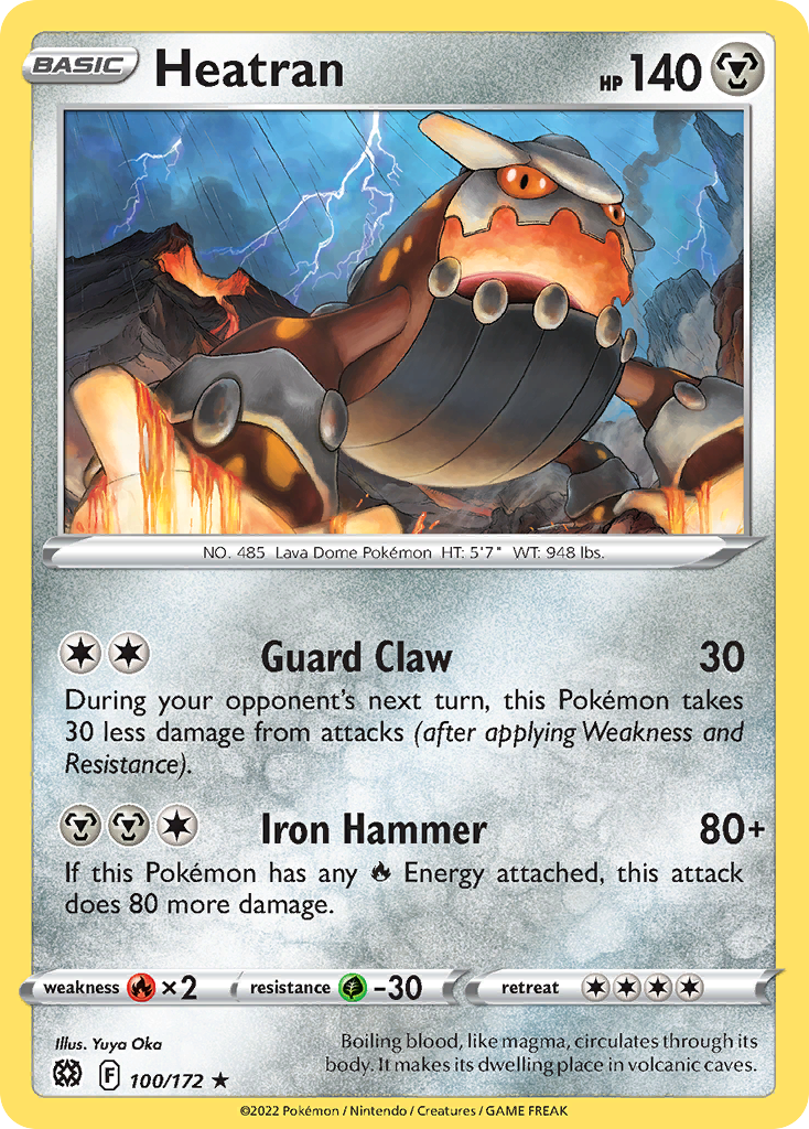 100/172 - Heatran - Reverse Holo - [Rare]