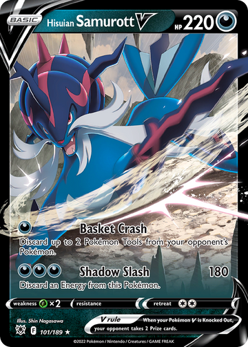 101/189 - Hisuian Samurott V - [Rare Holo V]