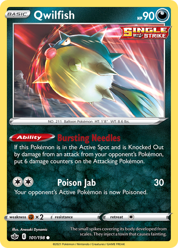 101/198 - Qwilfish - [Common] - Reverse Holo