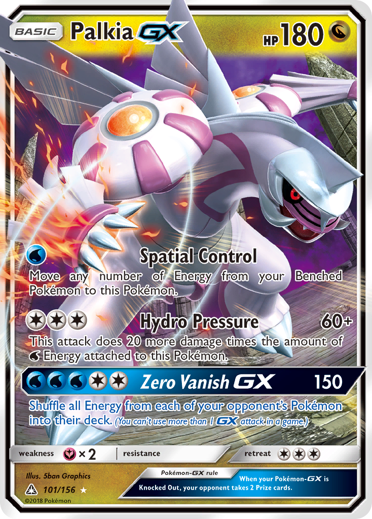 Pokémonkaart 101/156 - Palkia-GX - Ultra Prism - [Rare Holo GX]