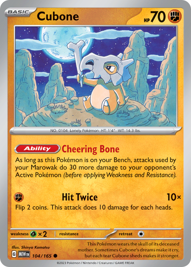104/165 - Cubone - [Common]