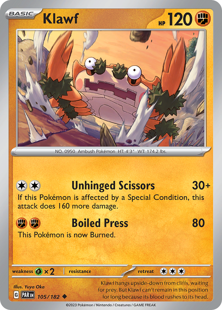 105/182 - Klawf - [Uncommon]-Pokemeister