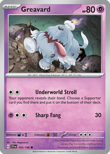 105/198 - Greavard - [Common] - Reverse Holo