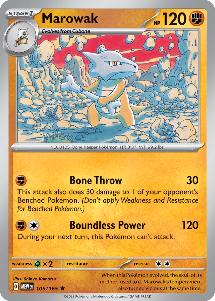 105/165 - Marowak - [Rare]