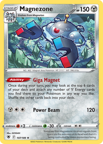 107/189 - Magnezone - Reverse Holo - [Rare Holo]