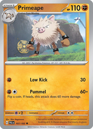 107/193 - Primeape - [Uncommon] - Reverse Holo