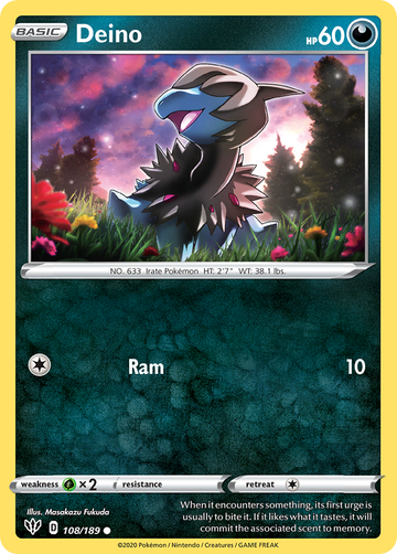 108/189 - Deino - Reverse Holo - [Common]