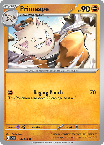 108/198 - Primeape - [Common] - Reverse Holo