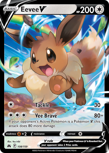 108/159 - Eevee V - [Rare Holo V]