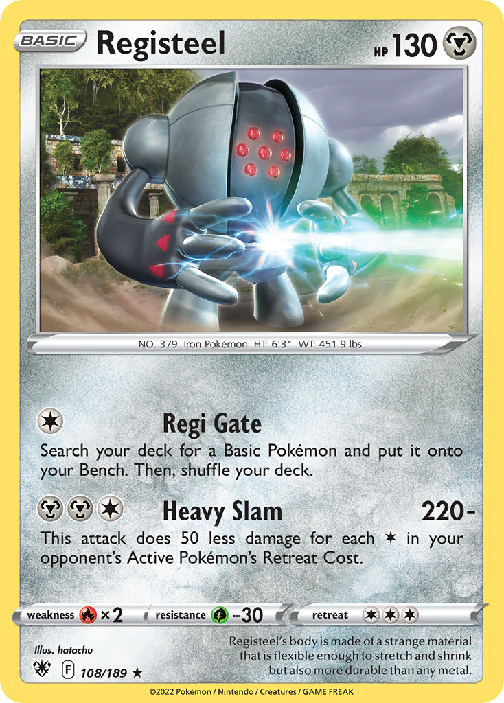 108/189 - Registeel - Reverse Holo - [Rare]