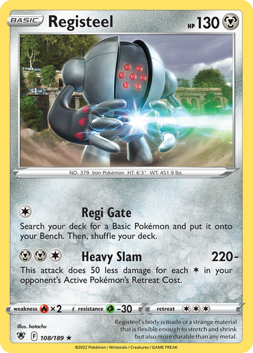 108/189 - Registeel - Reverse Holo - [Rare]